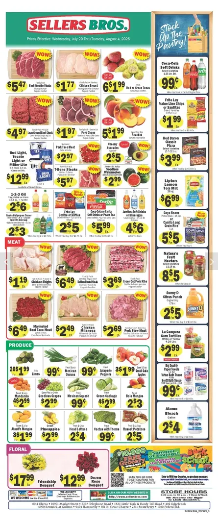 Weekly ad Sellers Bros Sales from July 29 to August 4 2026 - Page 1