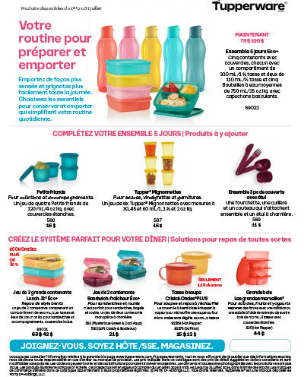 Catalogues Tupperware du 1 juillet au 31 juillet 2026 - Catalogue page 1