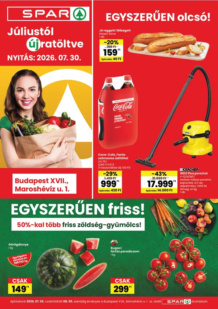 Katalógus SPAR július 30.-tól augusztus 5.-ig 2026. - Oldal 1
