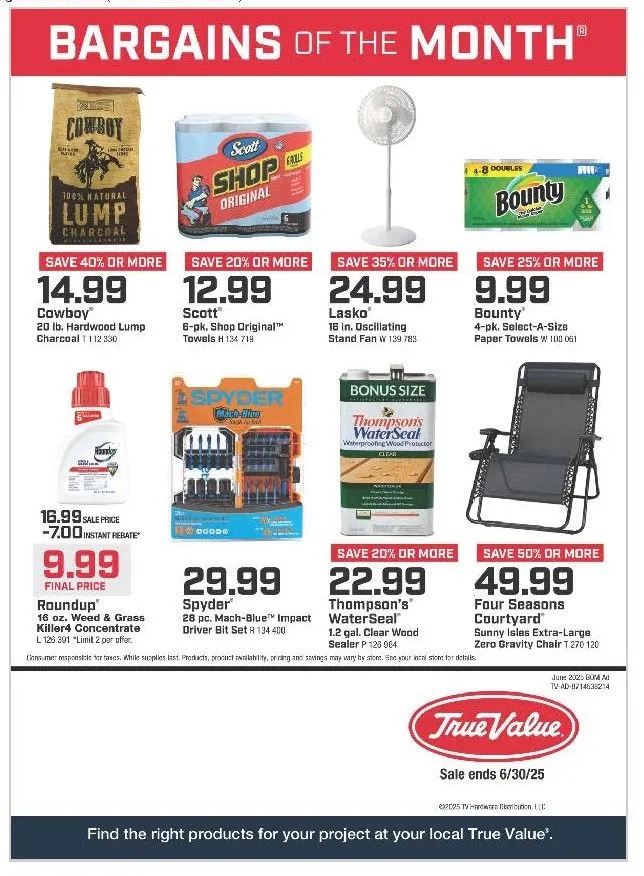 Weekly ad True Value Sales from June 1 to June 30 2025 - Page