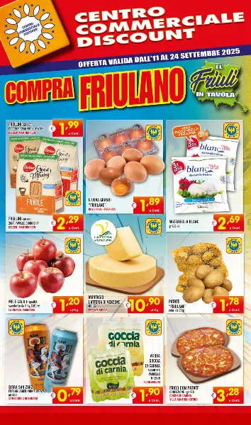  Volantini Centro Commerciale Discount da 11 settembre a 24 settembre di 2025 - Pagina del volantino 1
