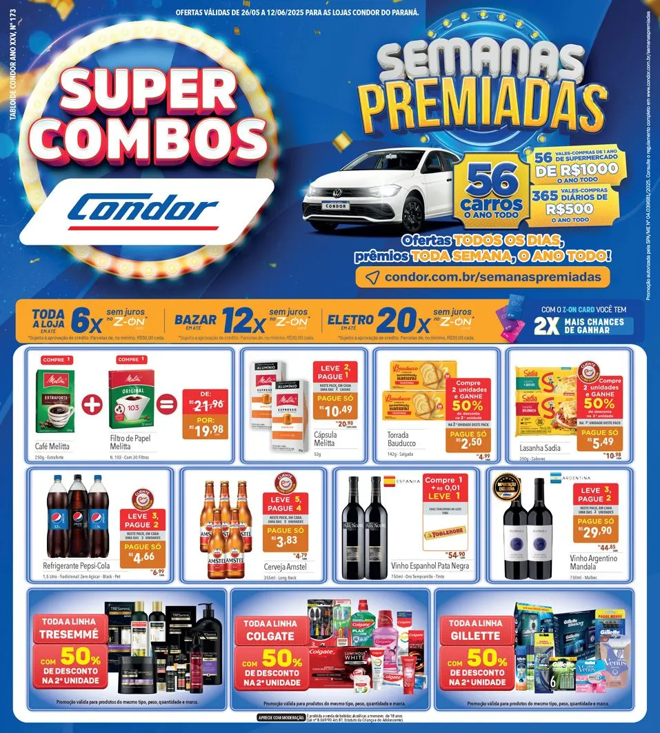 Encarte de Catálogo Supermercados Condor 26 de maio até 12 de junho 2025 - Pagina 1