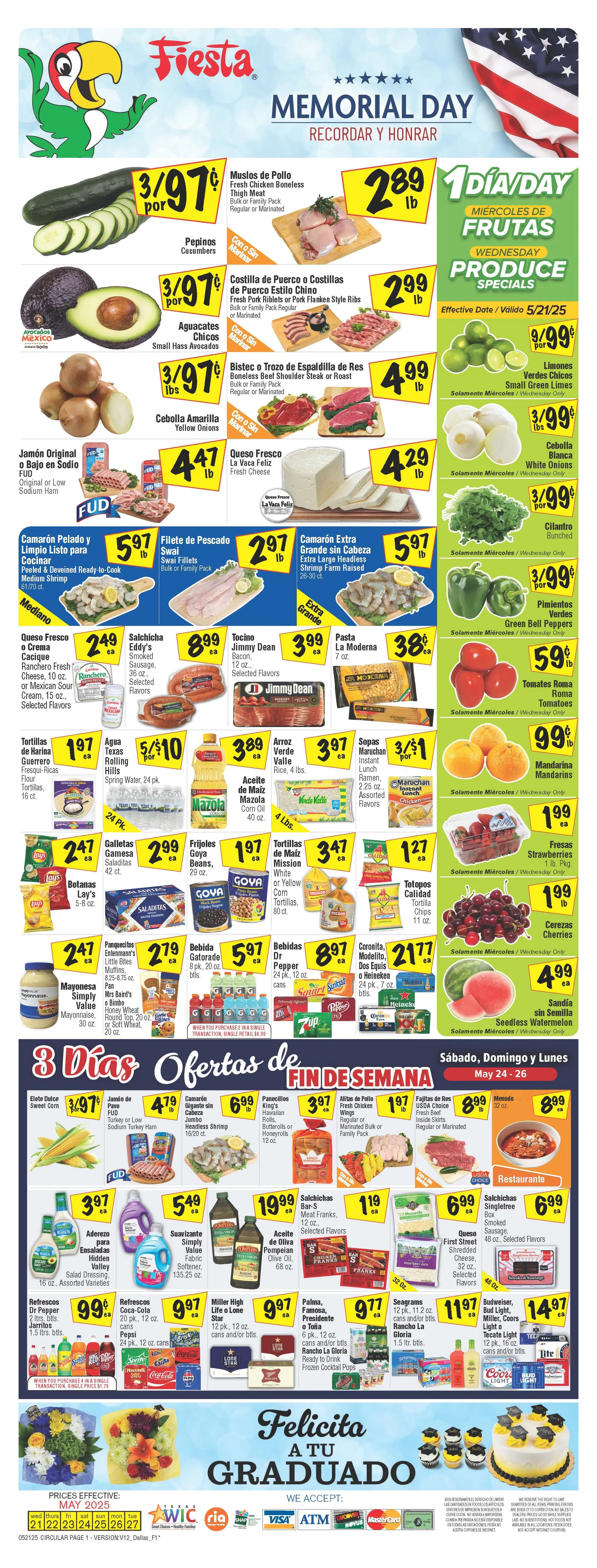 Weekly ad Fiesta Mart Sales from May 21 to May 27 2025 - Page 1