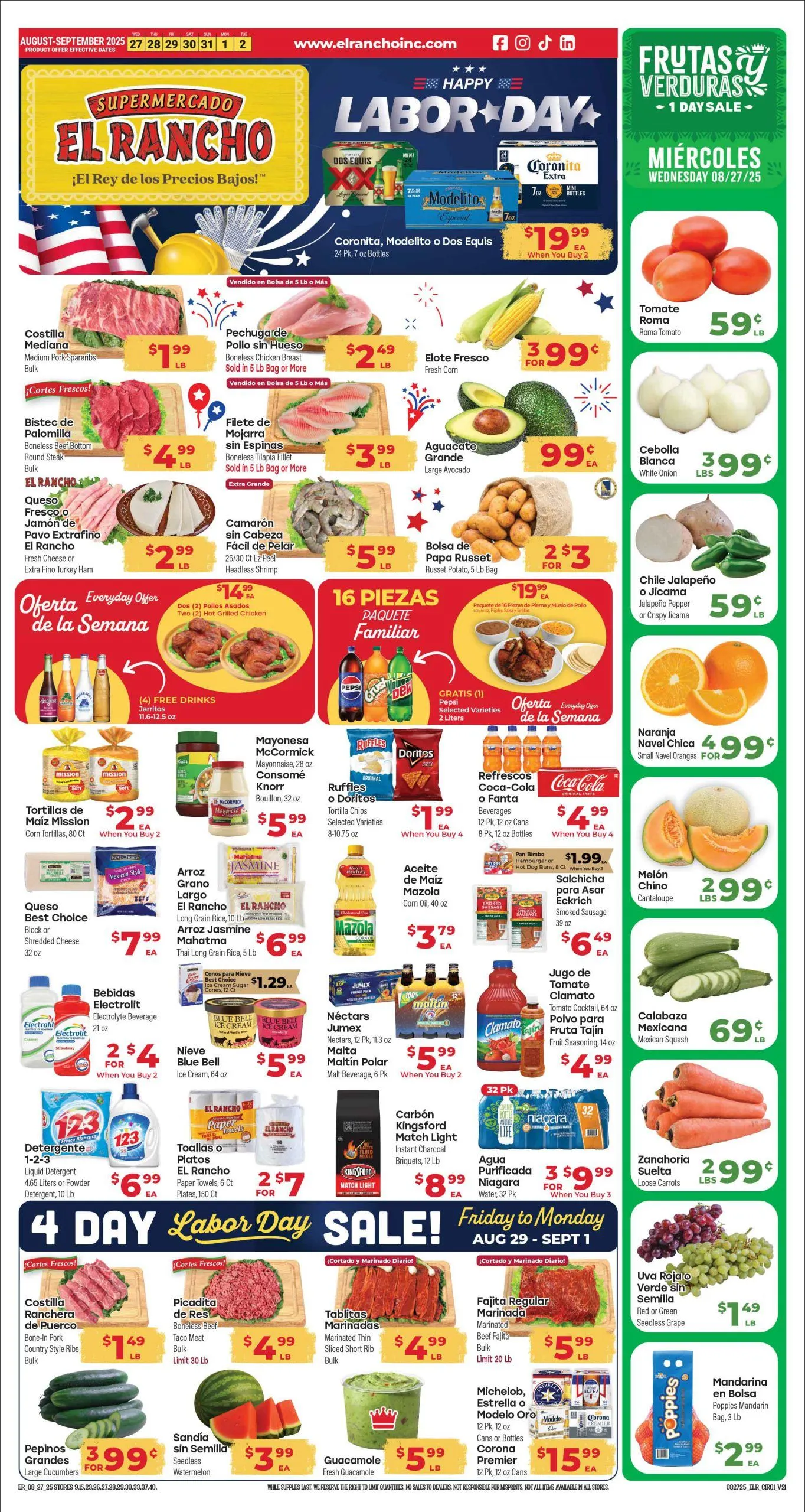 Weekly ad El Rancho Sales from August 27 to September 2 2025 - Page 
