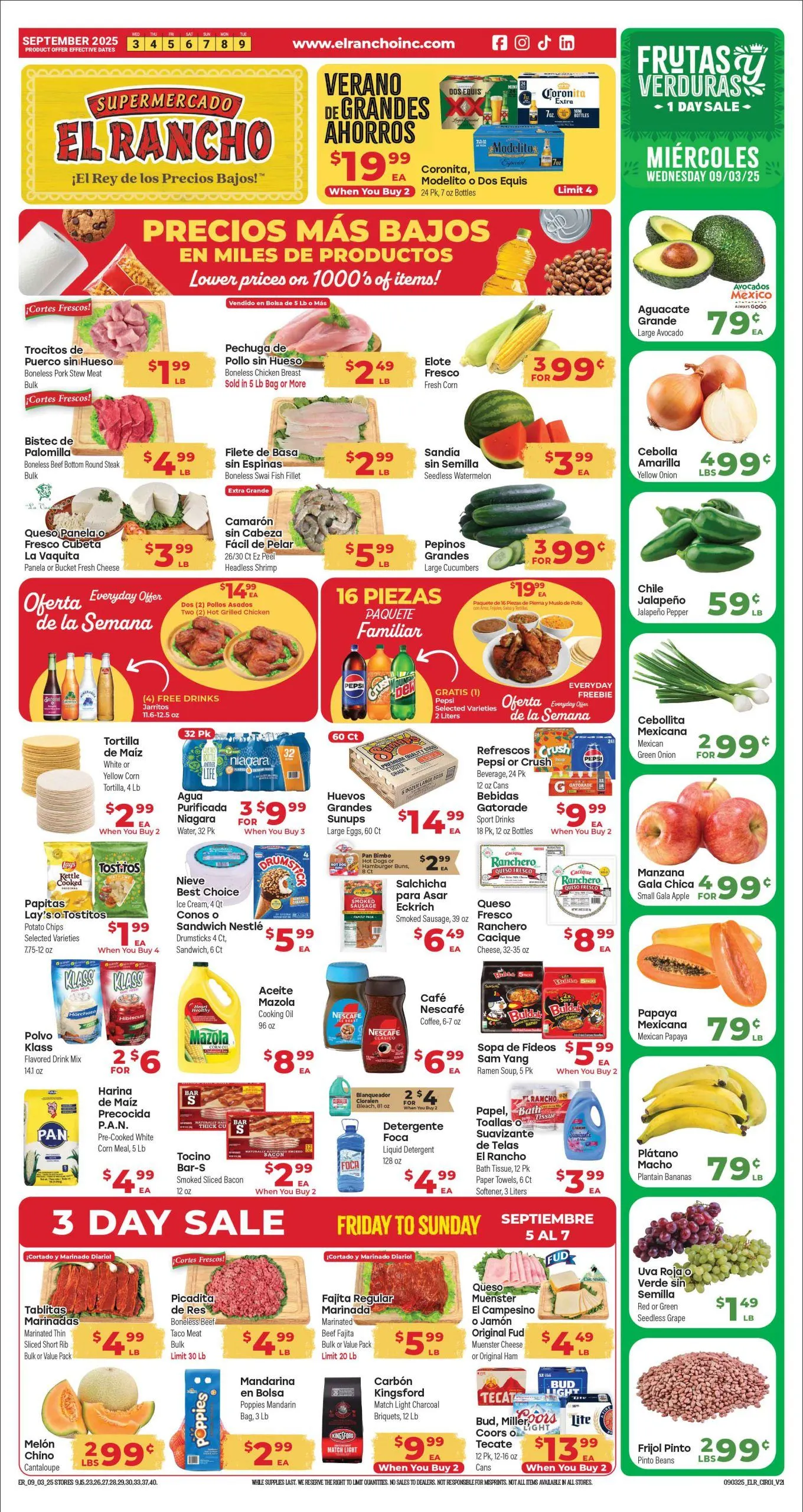 Weekly ad El Rancho weekly ads from September 3 to September 9 2025 - Page 1