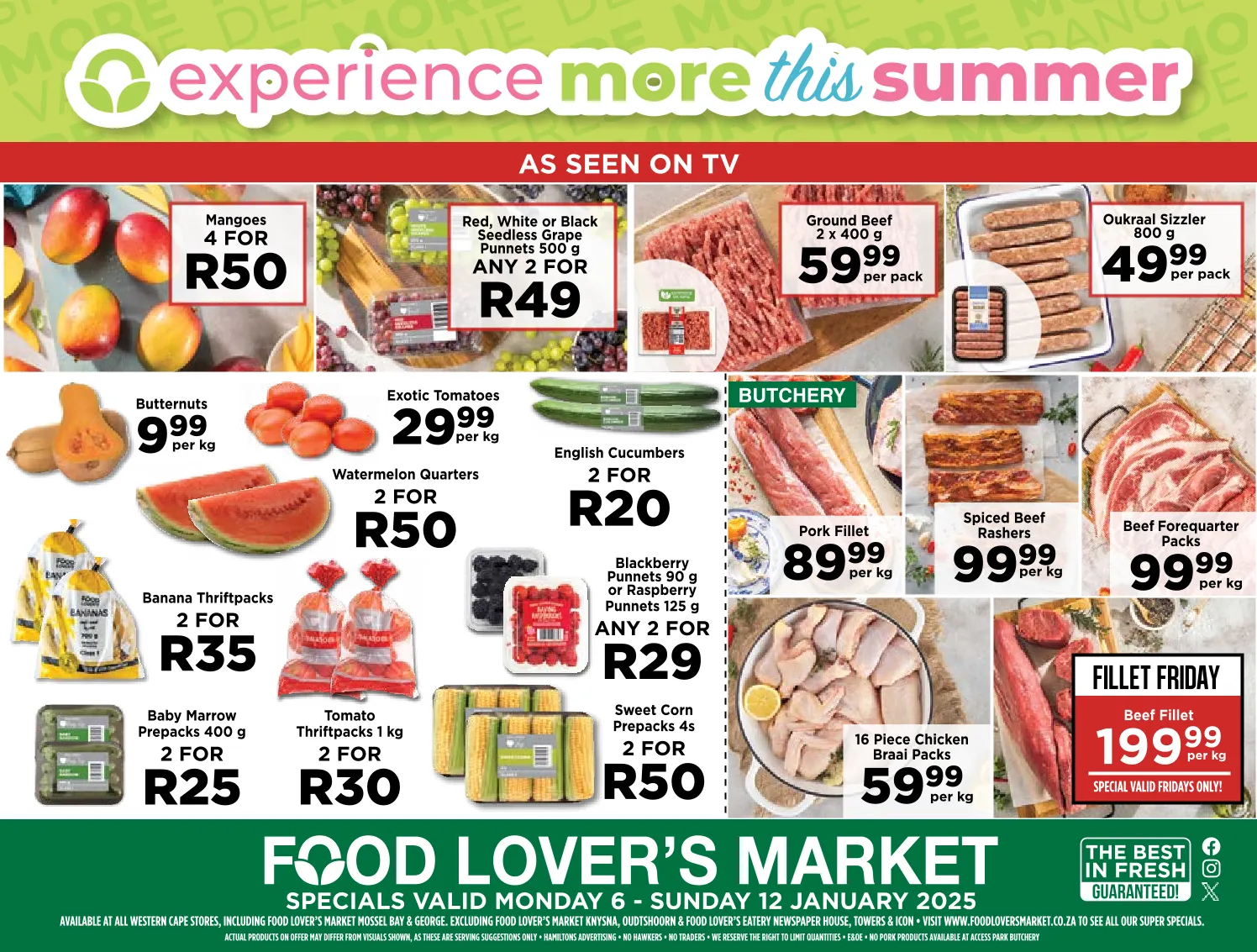 Food Lover's Market Western Cape from 6 January to 12 January 2025 - Catalogue Page 1