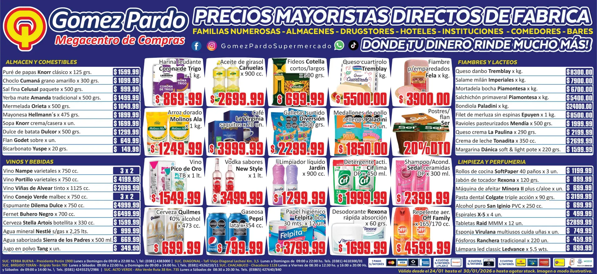 Ofertas Gomez Pardo - 24 de enero 1 de febrero 2026
