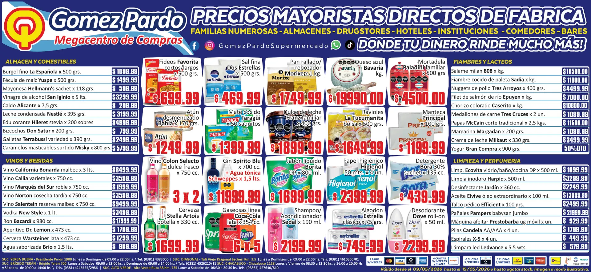 Ofertas Gomez Pardo - 9 de mayo 15 de mayo 2026