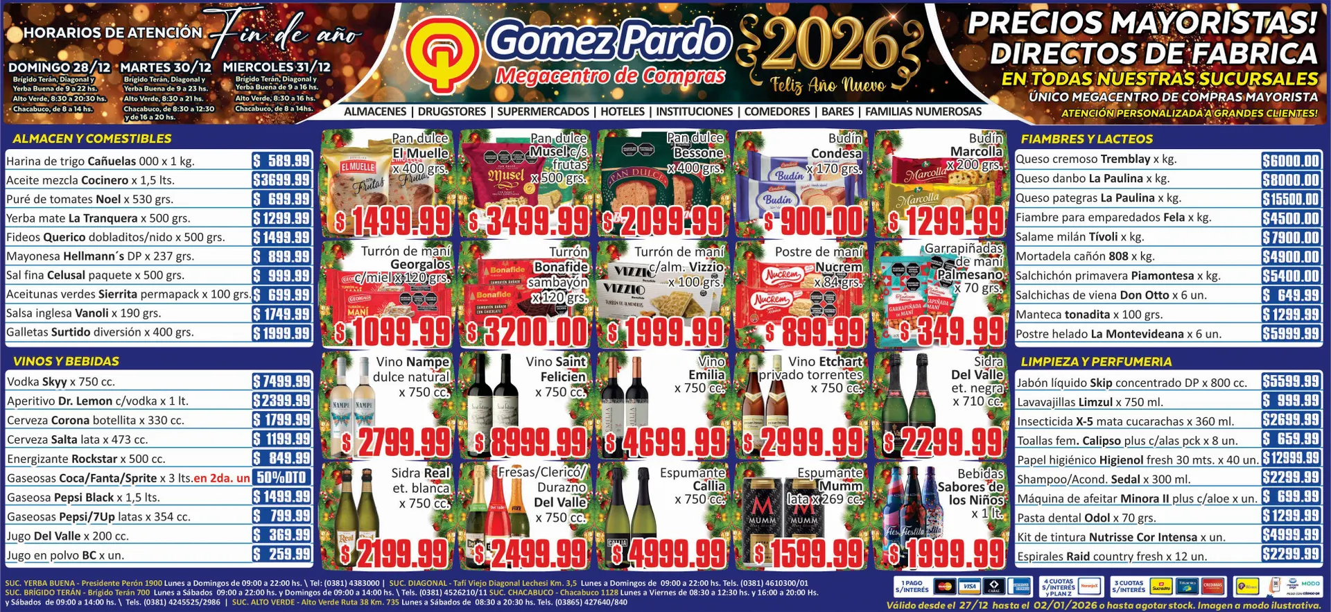 Ofertas de Ofertas Gomez Pardo - Últimos catálogos 27 de diciembre al 2 de enero 2026 - Página 1 del catálogo