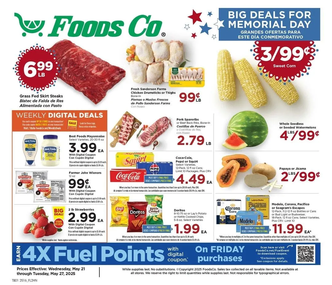 Weekly ad Foods Co Sales from May 21 to May 27 2025 - Page 1