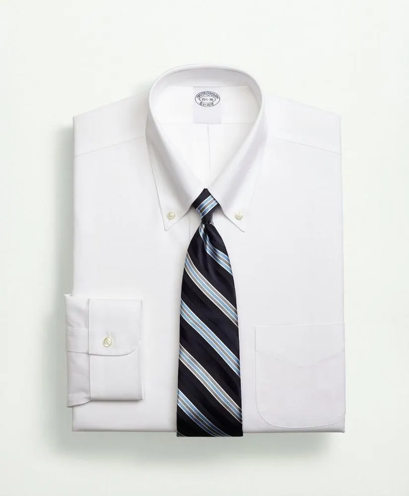 Cotton Non-Iron Pinpoint Oxford Button-Down Collar Dress Shirt