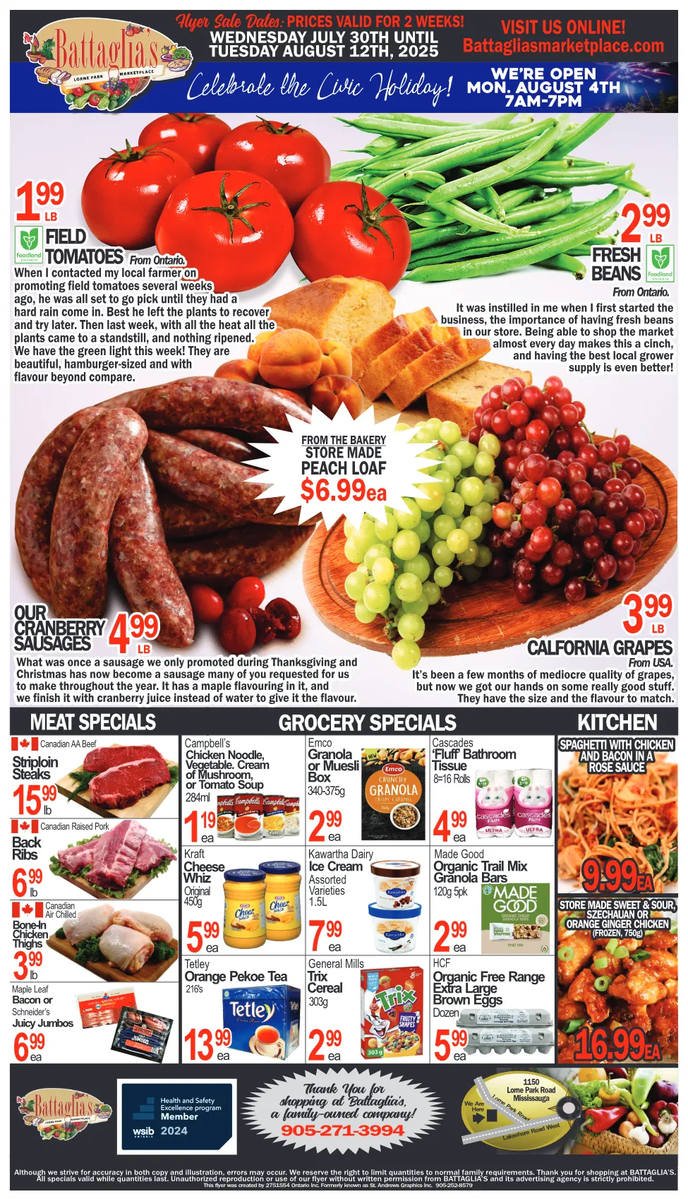 Battaglia's Marketplace Sales from July 29 to August 12 2025 - flyer page