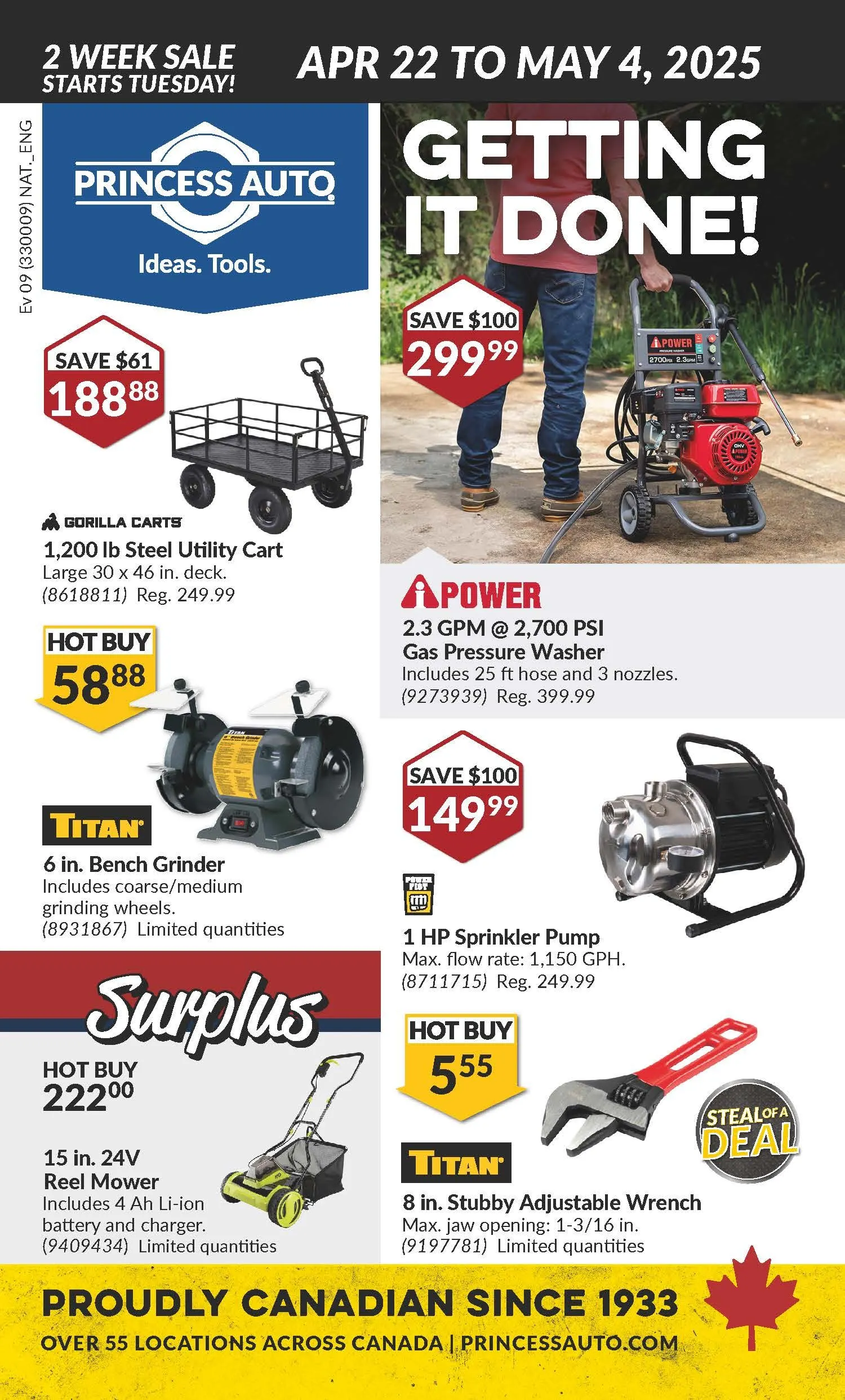 Princess Auto Weekly Ad from April 22 to May 4 2025 - flyer page 1