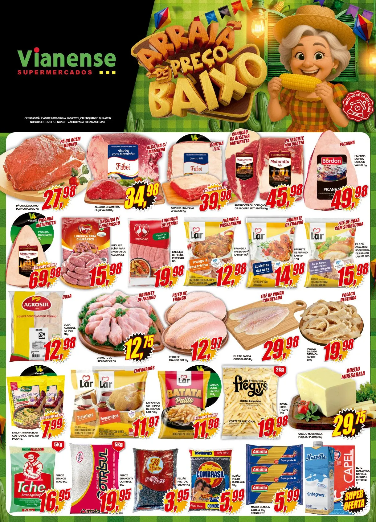 Encarte de Folhetos Vianense Supermercados 6 de junho até 12 de junho 2025 - Pagina 1