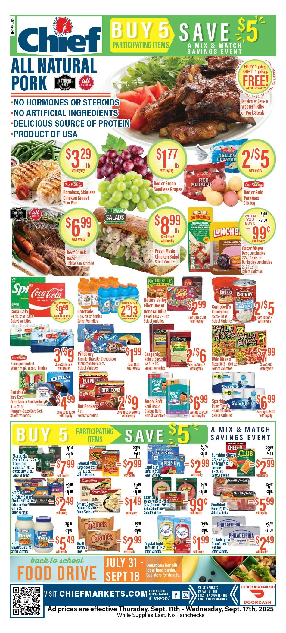 Weekly ad Chief Supermarket Sales from September 11 to September 17 2025 - Page 1
