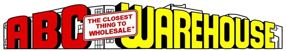 ABC Warehouse logo. Current weekly ad