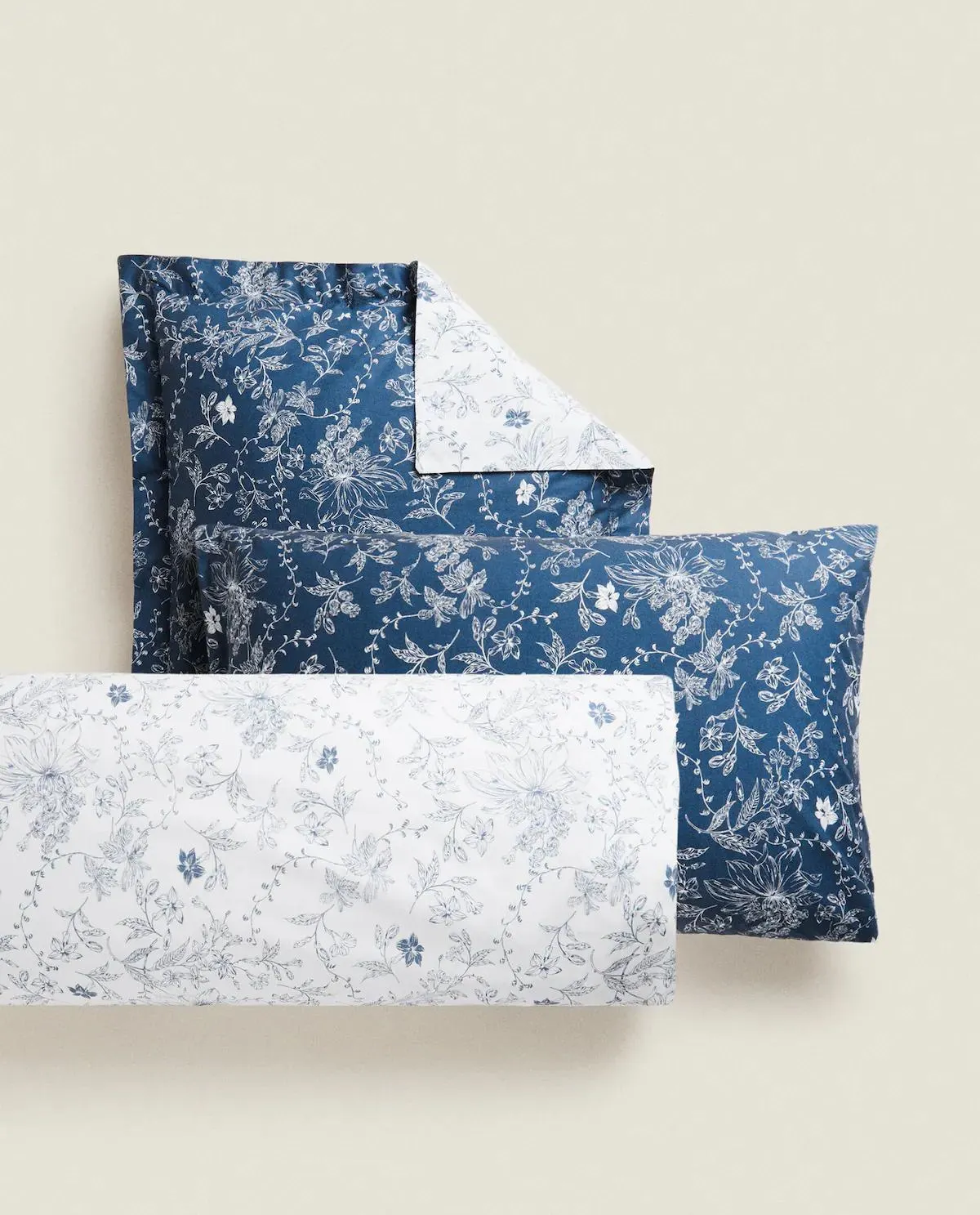 BLUE FLORAL PILLOWCASE