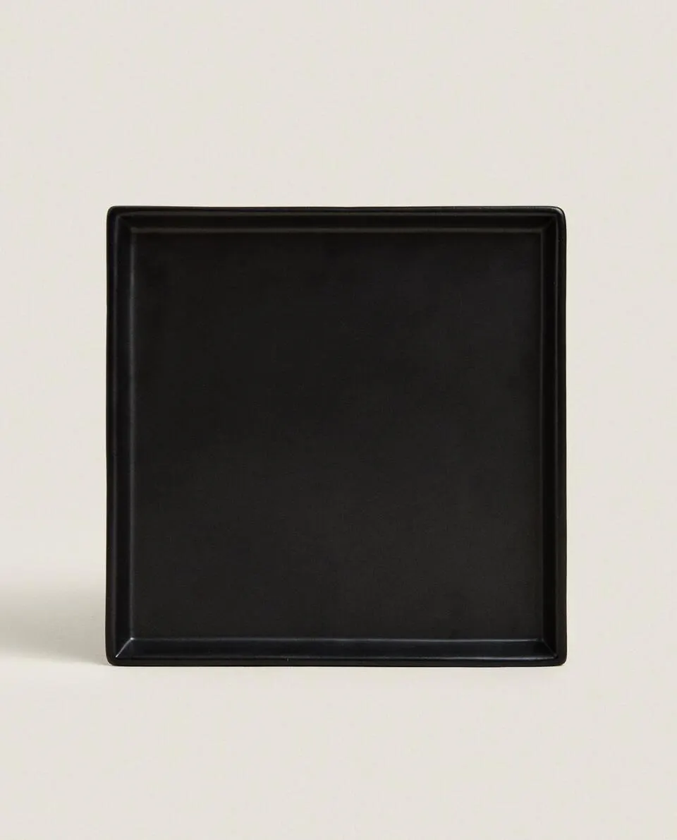 SQUARE EARTHENWARE BATHROOM TRAY