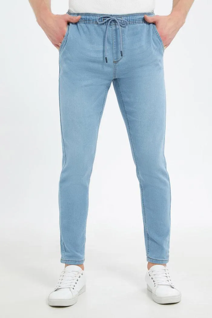 Men Blue Pull-On Denim Jeans