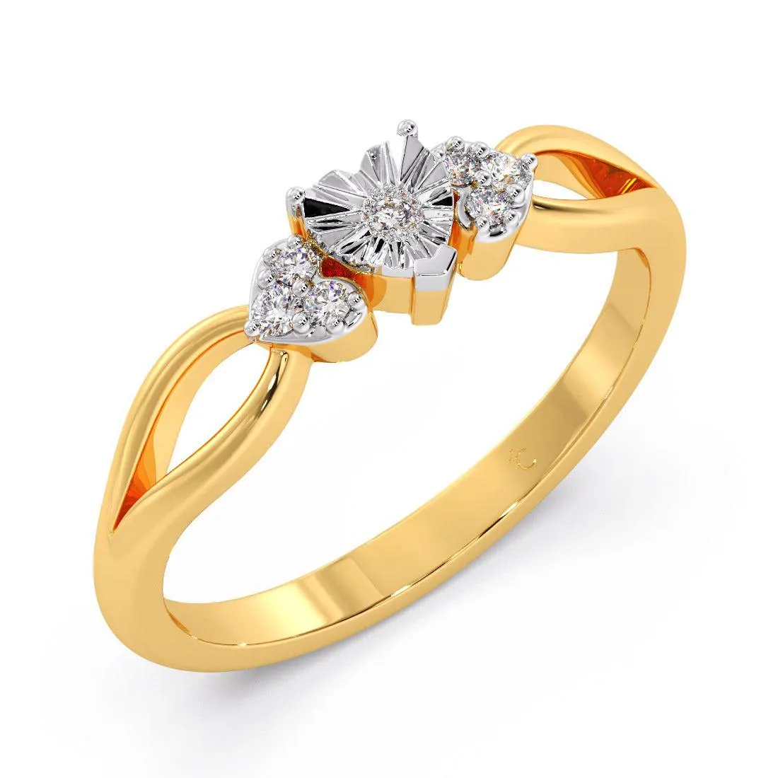 Sweetheart Miracle Plate Diamond Ring