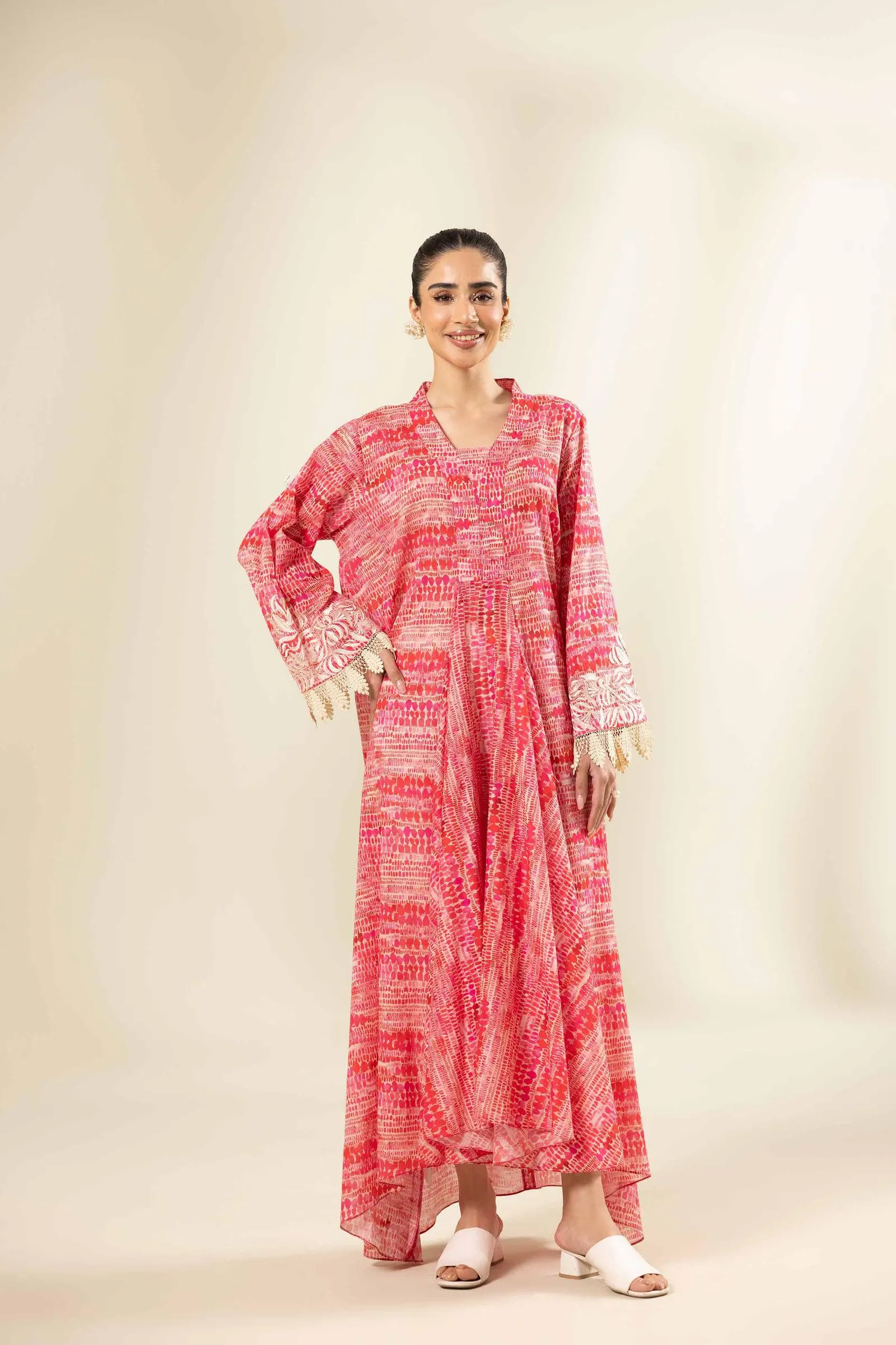 Printed Embroidered Fustaan - FE24-48