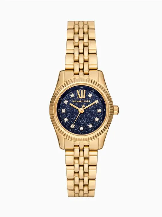 Michael Kors Lexington Three-Hand Gold-Tone Stainless Steel Watch
