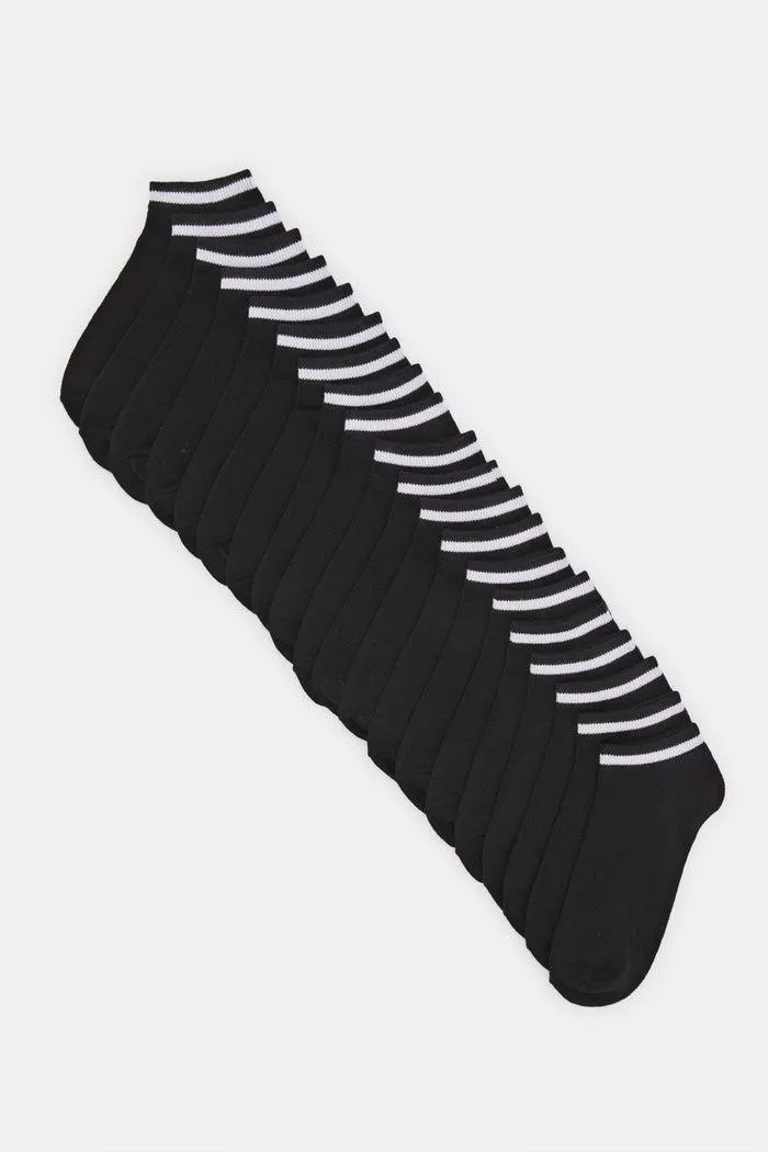 Women Black Ankle Socks (10 Pairs)