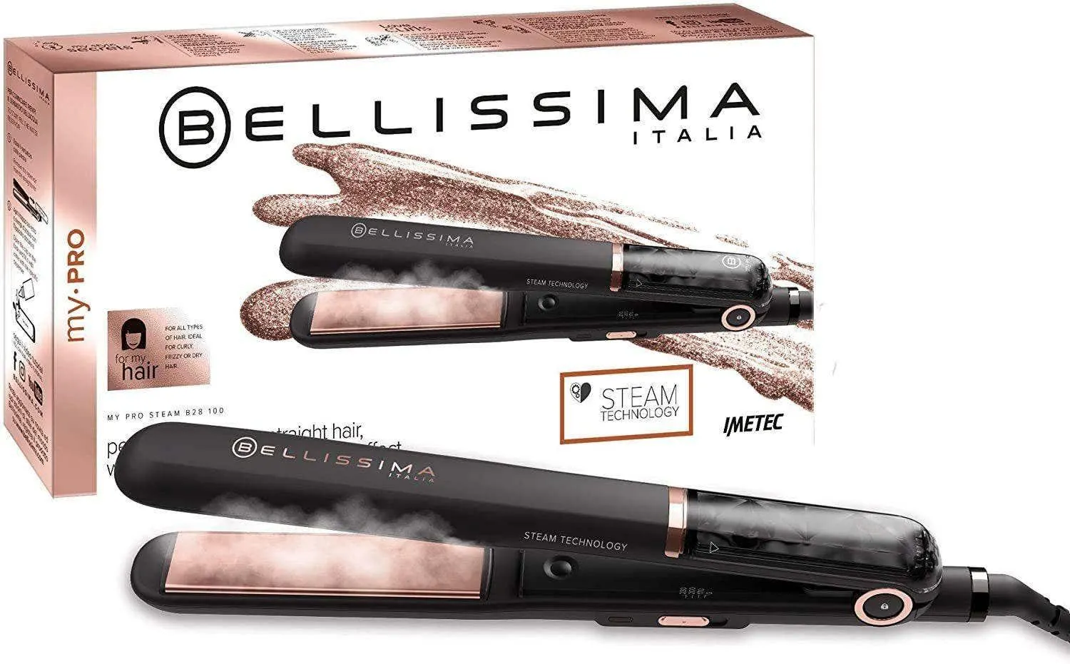 Bellissima My Pro Steam B28 100 Professional Steam Hair Straightener