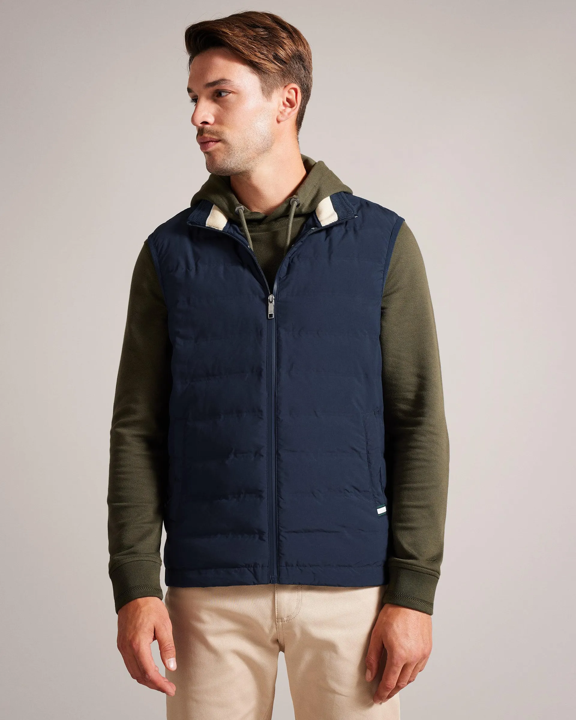 Padded Funnel Neck Gilet