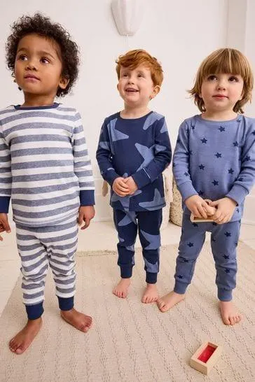 Long Sleeve 3 Pack Pyjamas Set (9mths-10yrs)