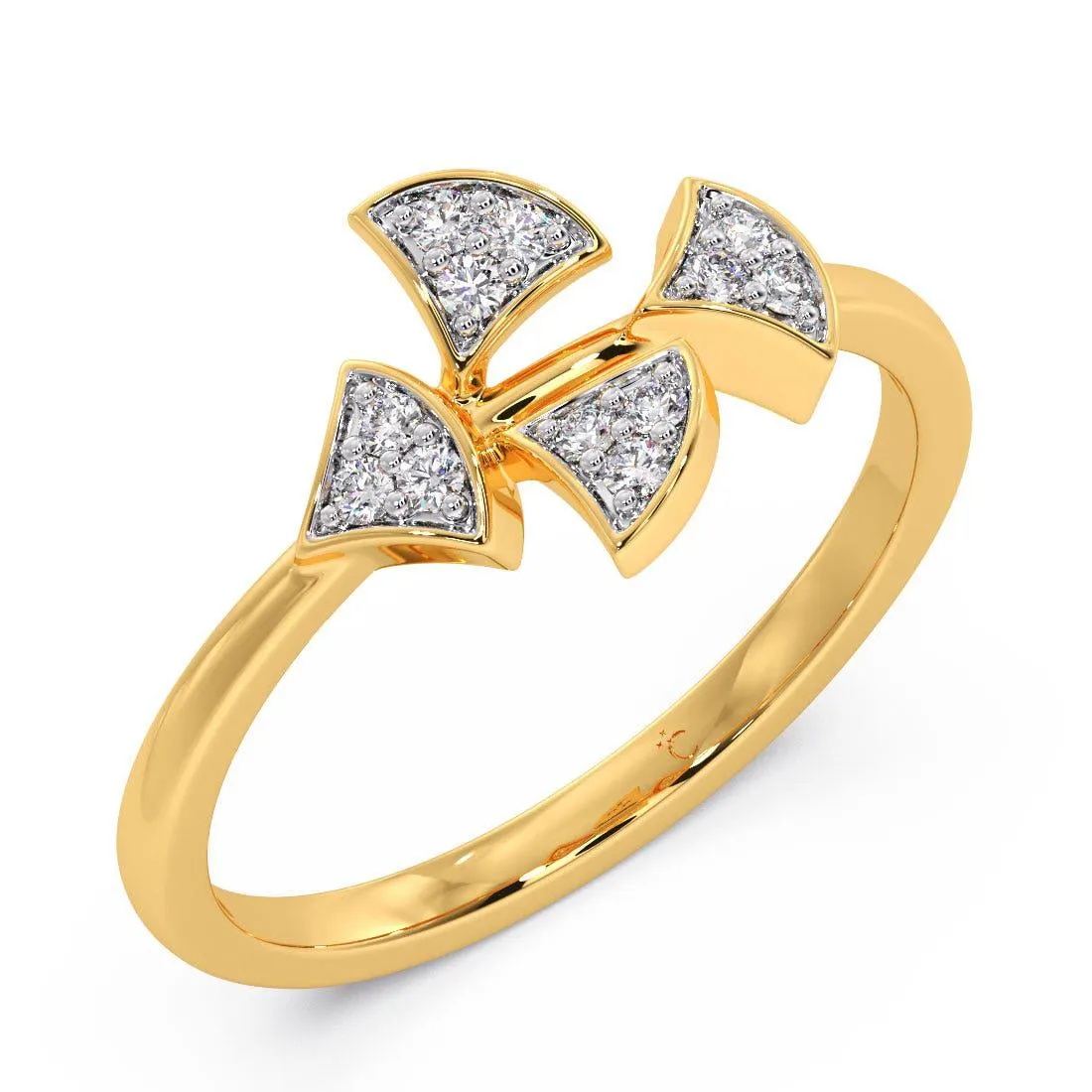 Scattered Petals Diamond Ring