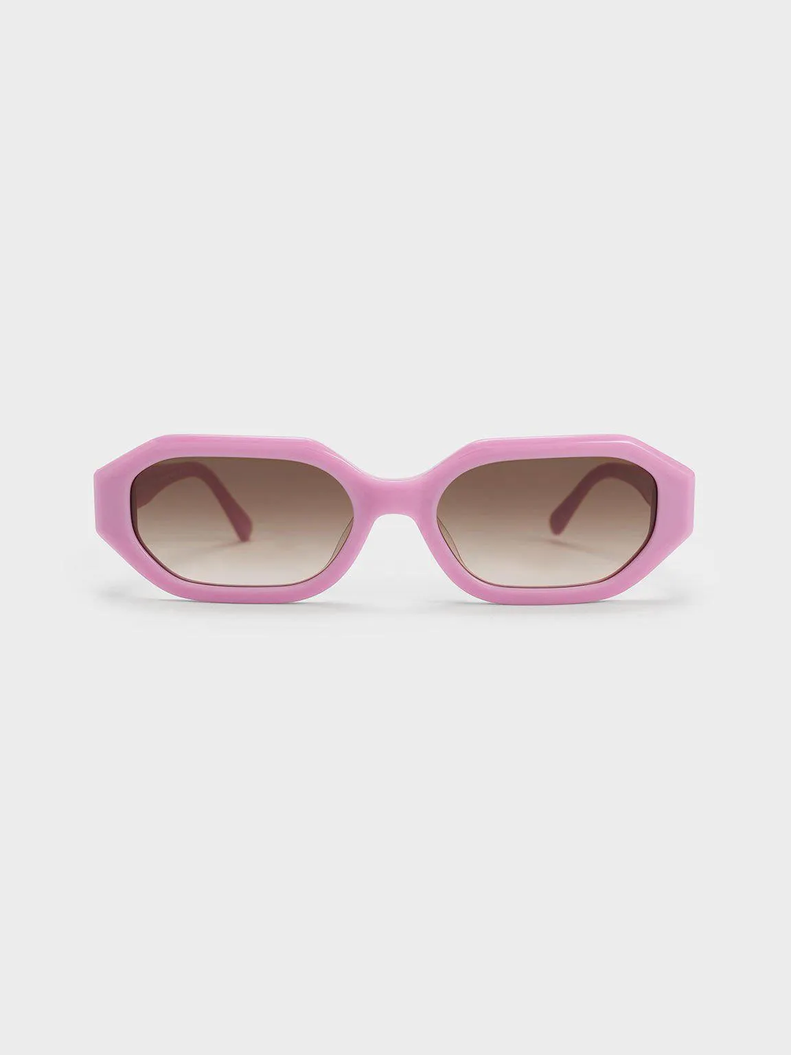 Gabine Recycled Acetate Oval Sunglasses - Violet