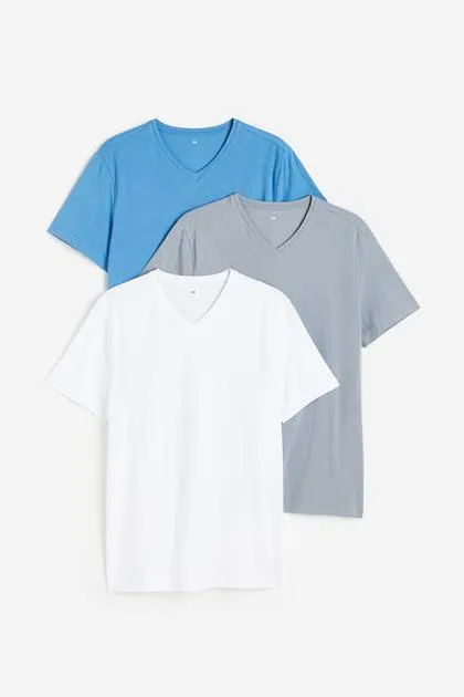3-pack T-shirts Slim fit
