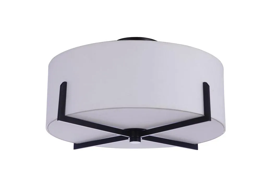 Ava Four Light Semi Flush - Black