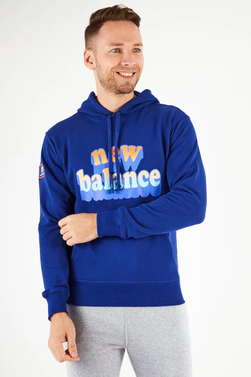 Men Relaxed Fit Long Sleeve Training Hoodies, Blue