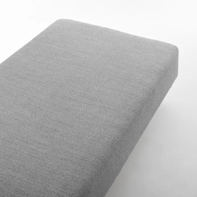 Organic Cotton Jersey Heather Finish Stretchable Fitted Sheet Queen, W 175 X L 195 . MiddleEast Spec