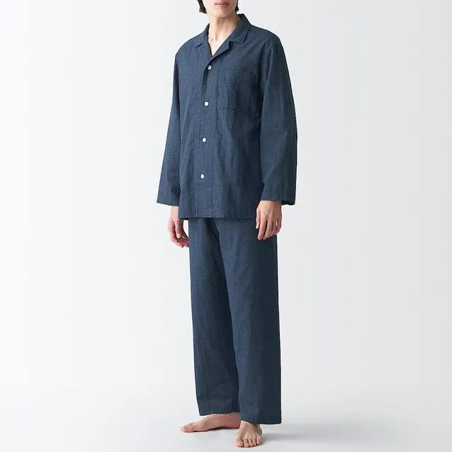 Side Seamless Double Gauze Long Sleeves Pajamas