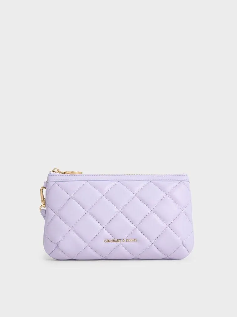 Cressida Quilted Wristlet - Lilac