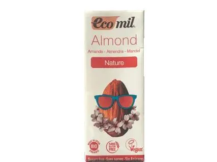 Ecomil Organic Almond Milk 200ml Sugar Free, Gluten Free, Vegan