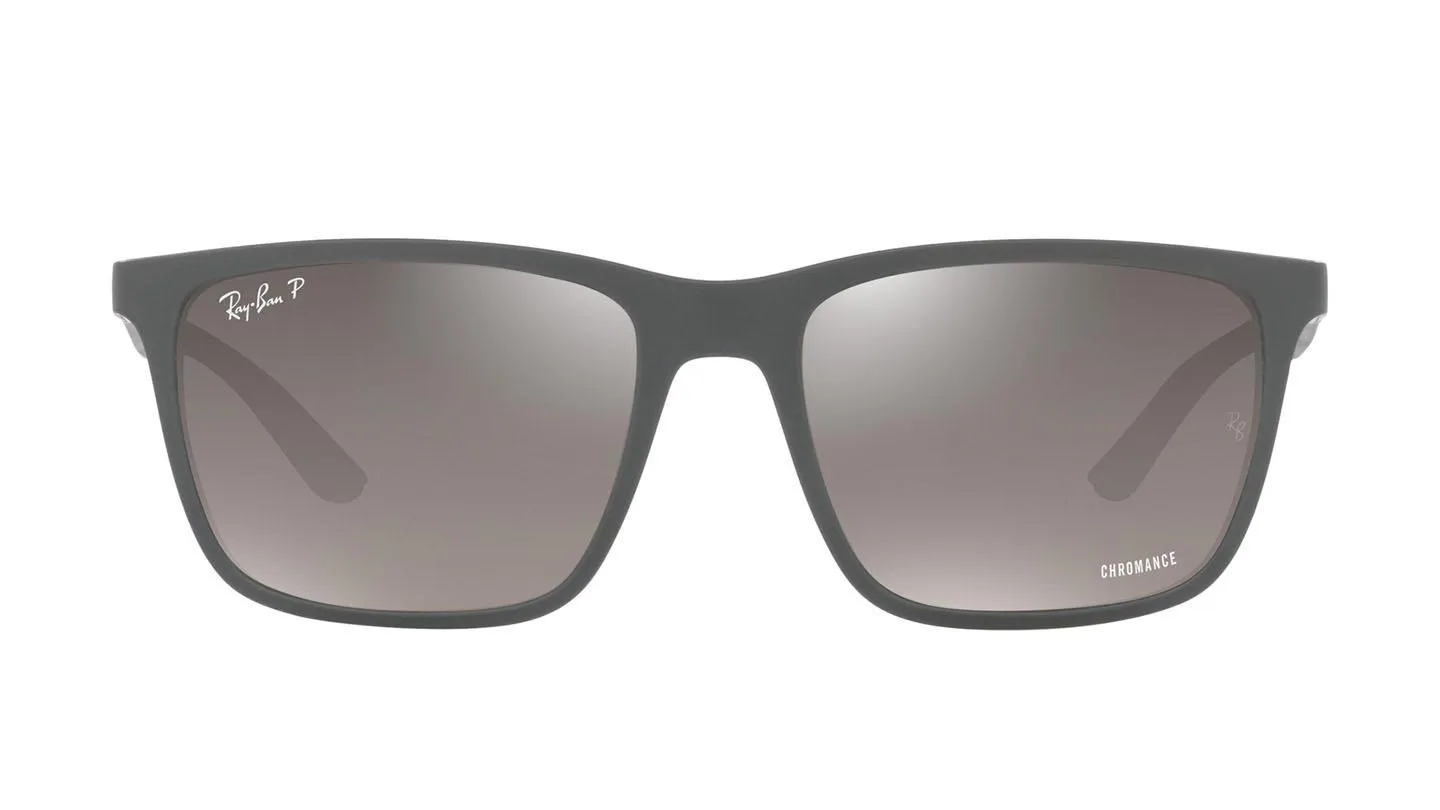 Men Rectangle Grey Sunglass