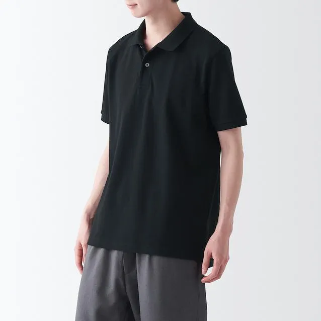 Washed Pique Short Sleeve Polo Shirt