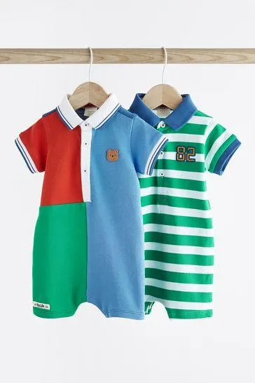 Collar Jersey Rompers 2 Pack