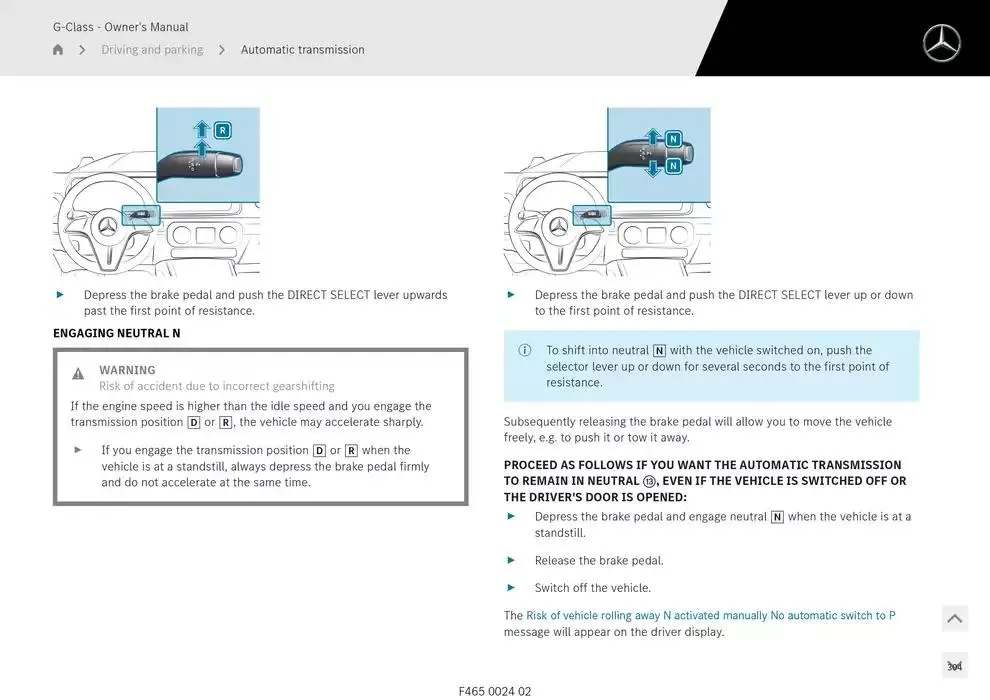 G-Class SUV from 14 January to 30 April 2025 - Offers page 304