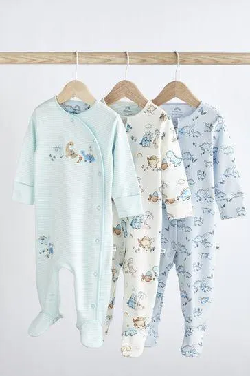 Baby Sleepsuits 3 Pack (0-2yrs)