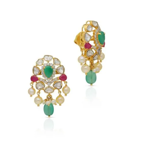 Viraaz Uncut Diamond Earring ERPDFTP40009