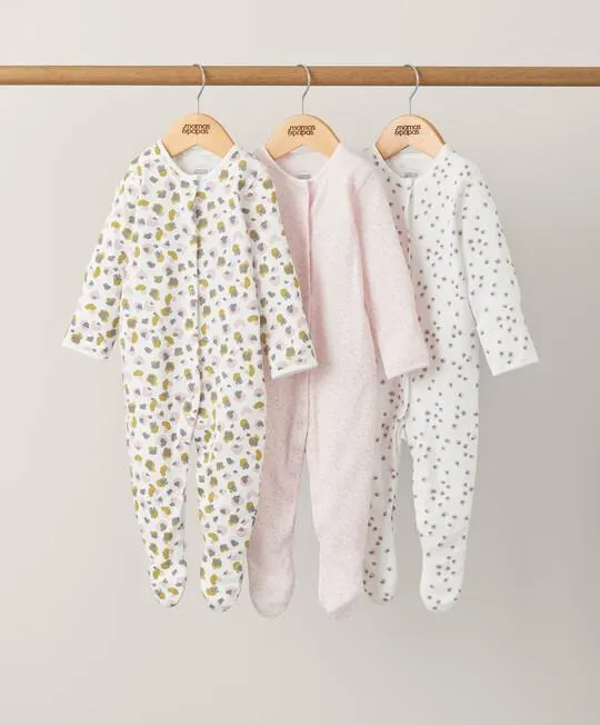 3 pack Subdued Marks Sleepsuits