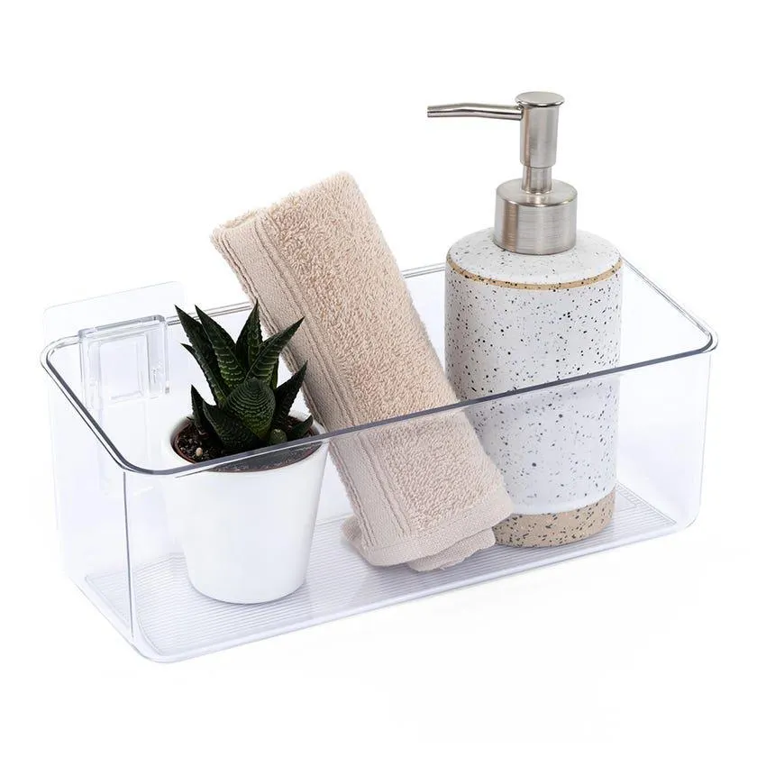 Hanging Storage Bin, Clear - Medium, 26.3x10.2 cm