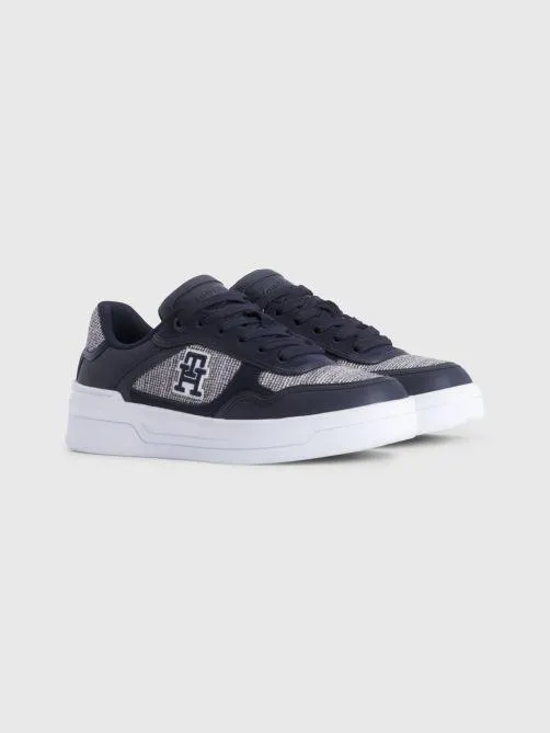 Colour-Blocked Monogram Basketball Trainers