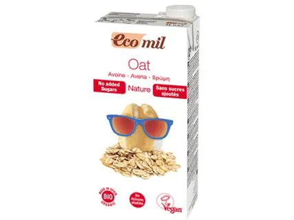 Ecomil Organic Oat Milk Drink 1L, Vegan, No Added Sugar