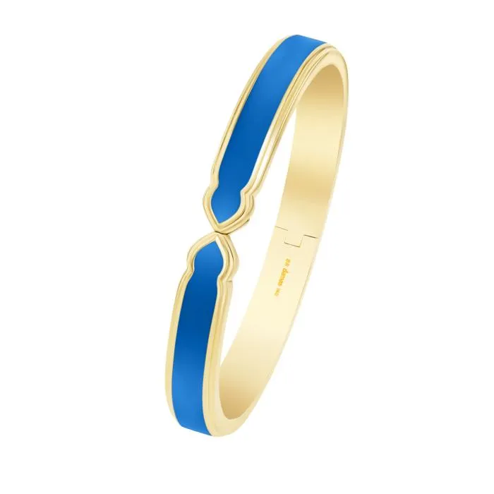 Casablanca Brass Bangle with Royal Blue Ceramic motif 9mm